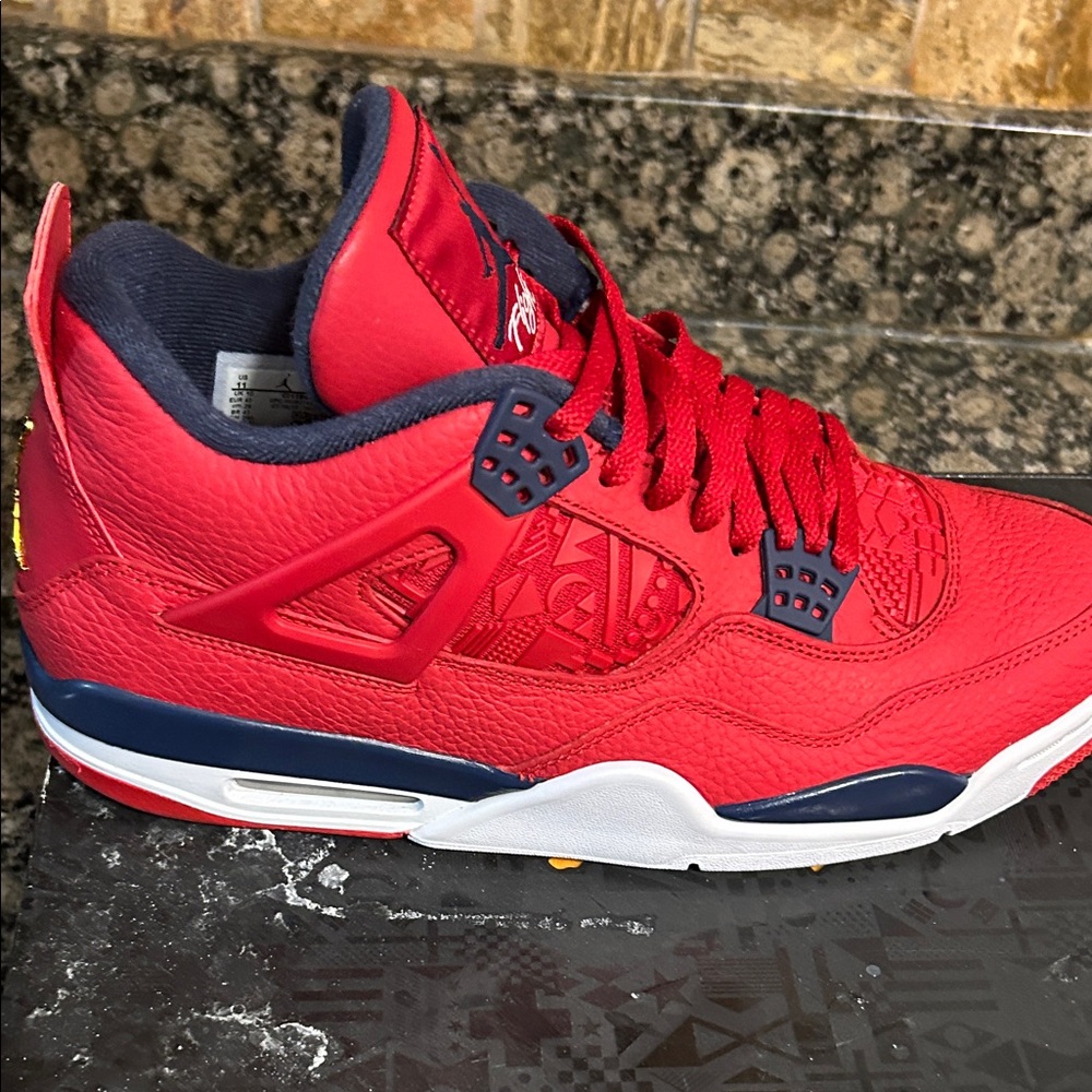 Jordan Men’s Red Navy White Athletic Sneakers